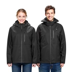VEVOR Heated Jacket for Women with 7.4V Battery, Soft Shell Electric Heating Coat (Clothing Size: Size M, Clothing Style: Women's Style)